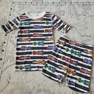 Hanna Andersson "Race Day" Short John Pajama Set 120 6/7